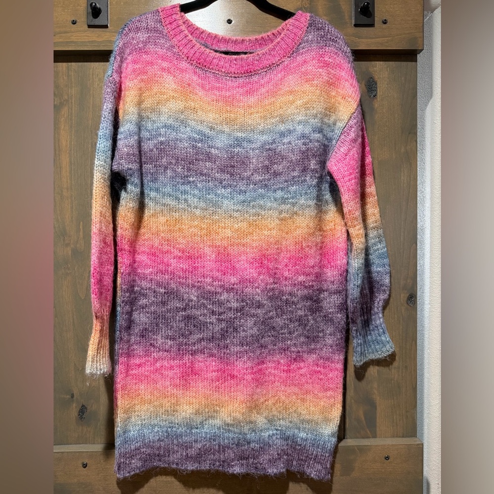 Young Fabulous & Broke Rainbow Gradient Sweater Dress